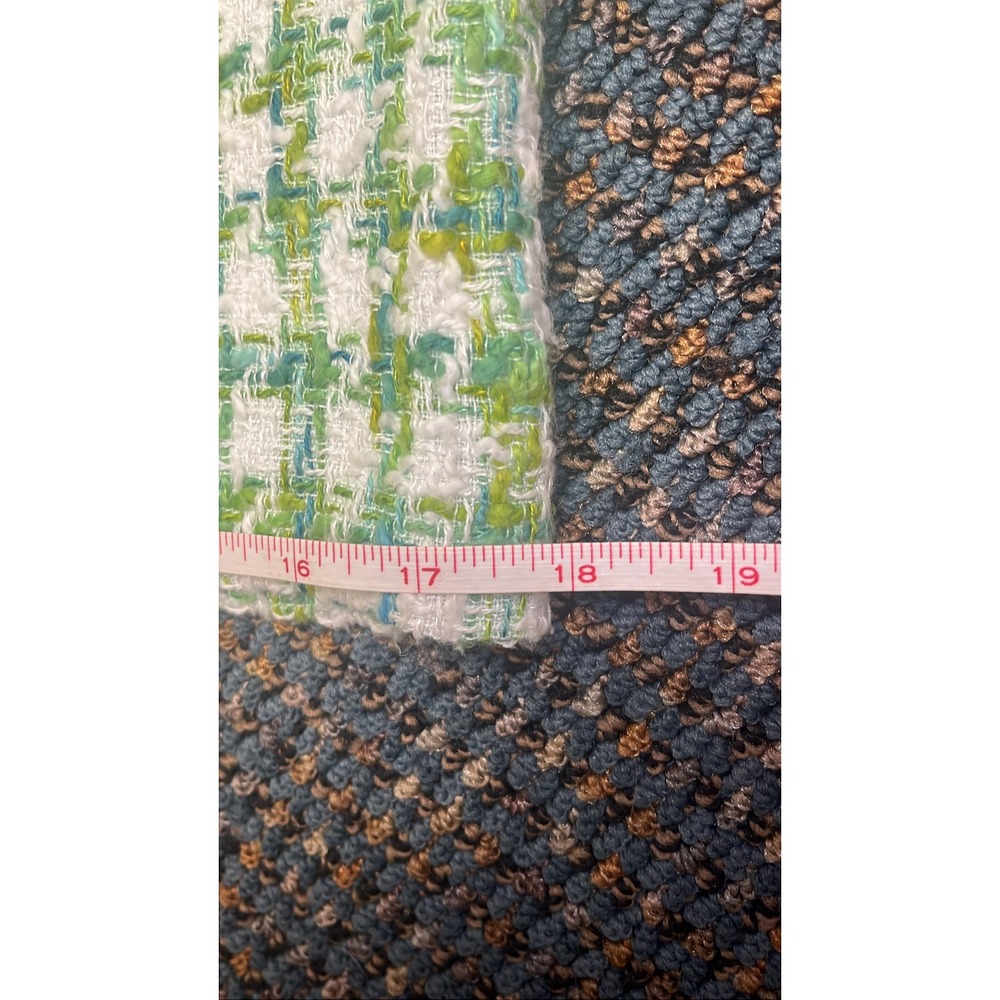 Jones‎ New York Green Plaid Tweed Mini Skirt Size 4 Cotton Linen Blend - Picture 7 of 8